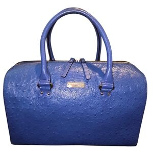 Kate Spade A La Vita Ostrich Halsey Satchel - EUC